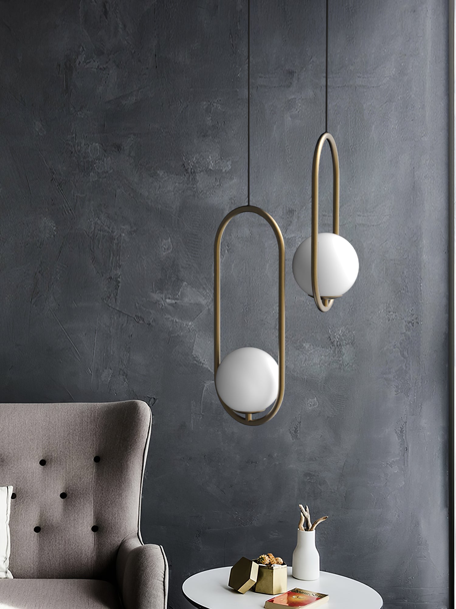 Sorveth Contemporary Brass Pendant Light-Neutral Decor
