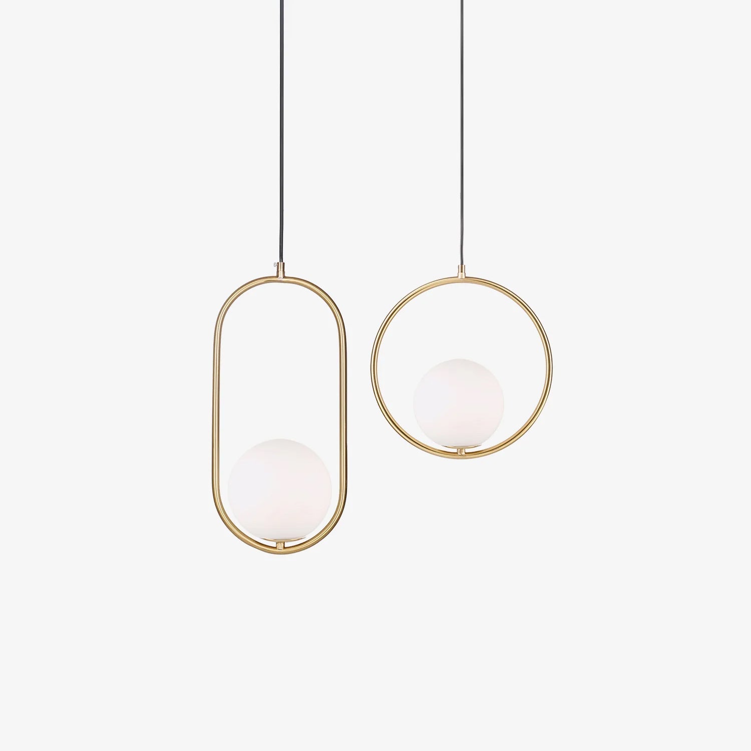 Mila Brass Pendant Swag Light-Neutral Decor