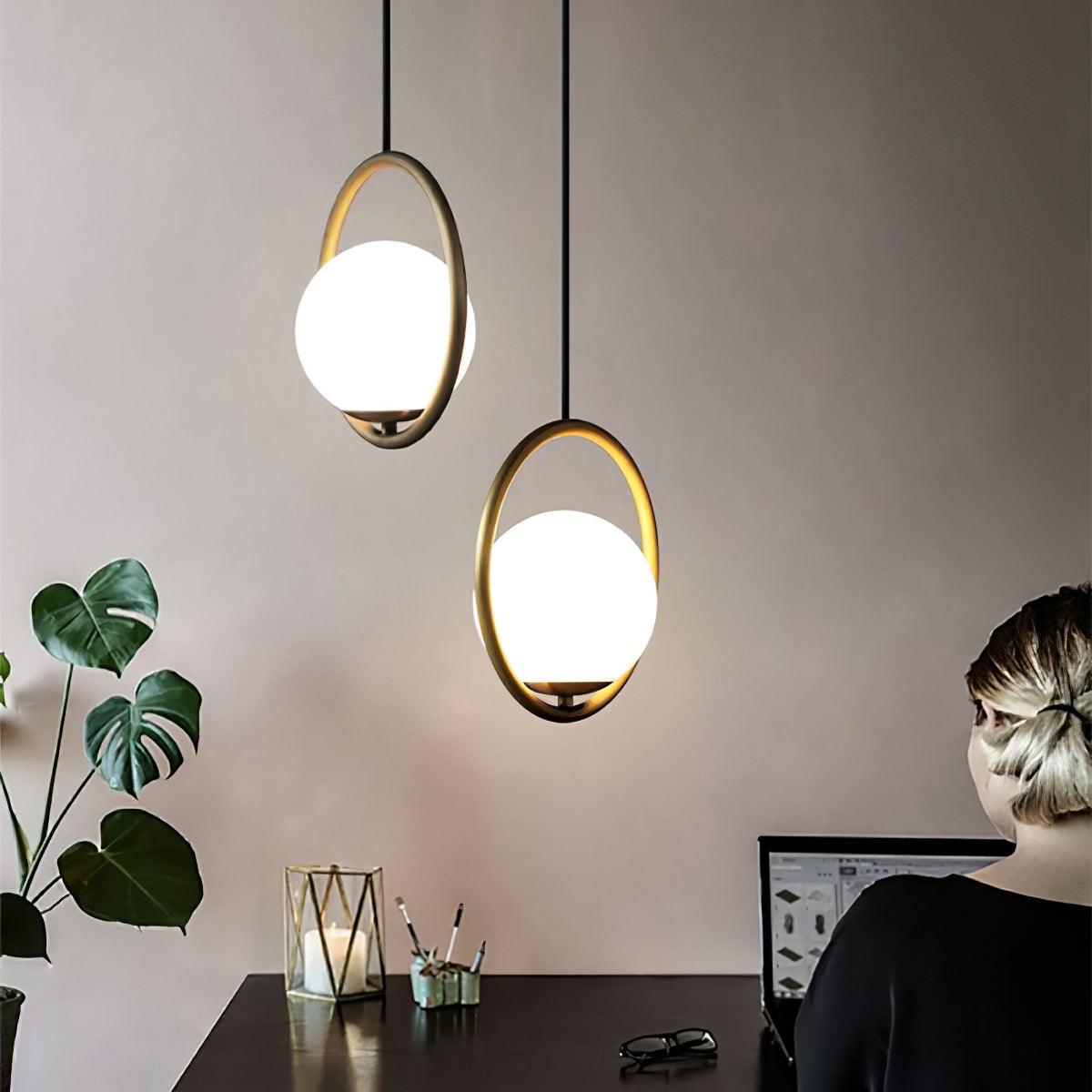 Sorveth Contemporary Brass Pendant Light-Neutral Decor