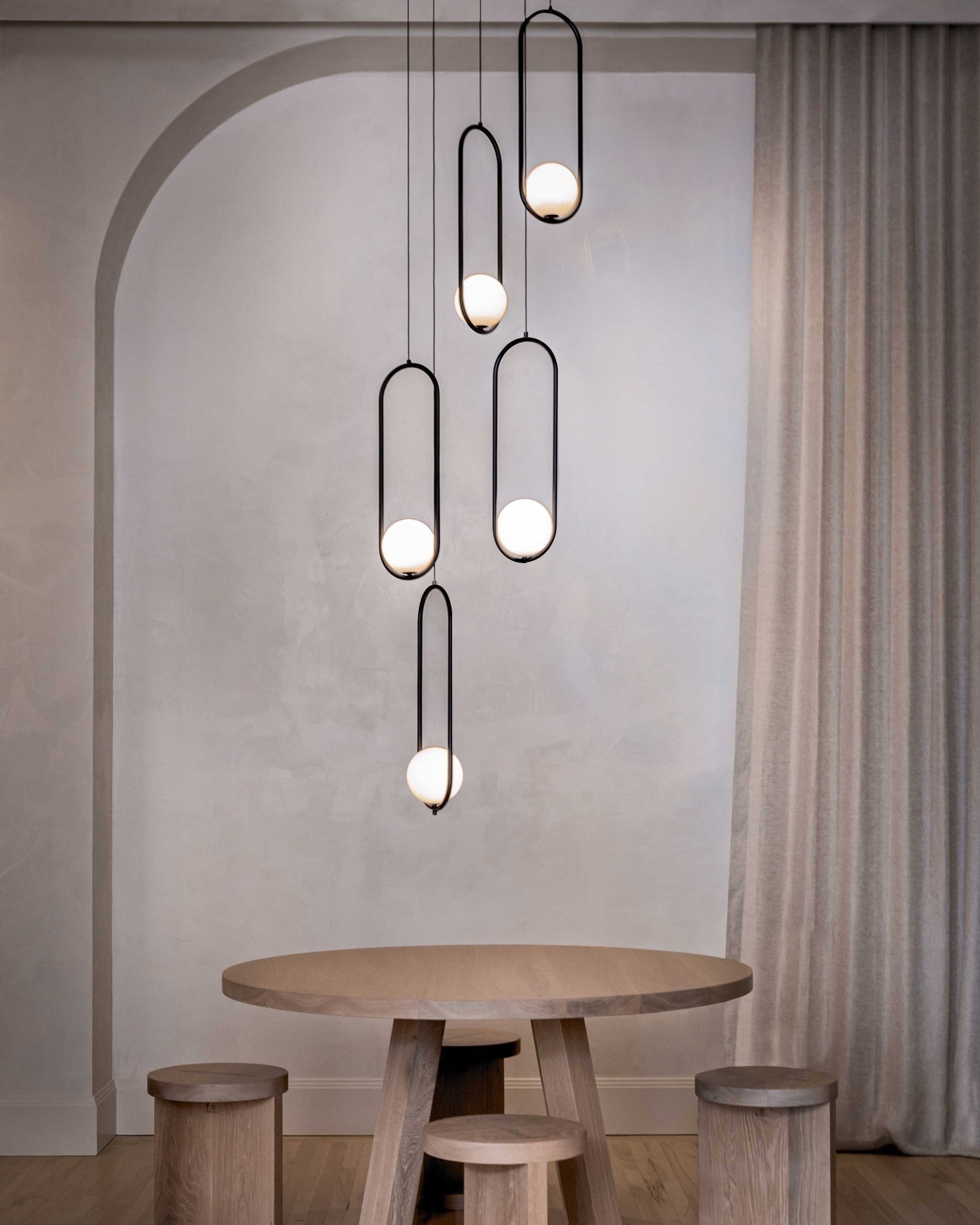Cyvora Modern Minimalist Combination Glass Chandelier-Neutral Decor