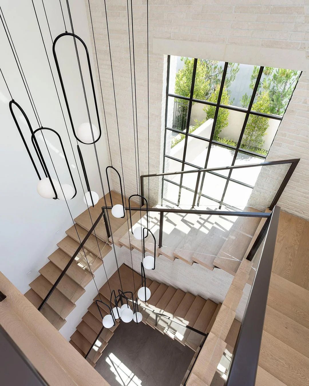 Cyvora Modern Minimalist Combination Glass Chandelier-Neutral Decor