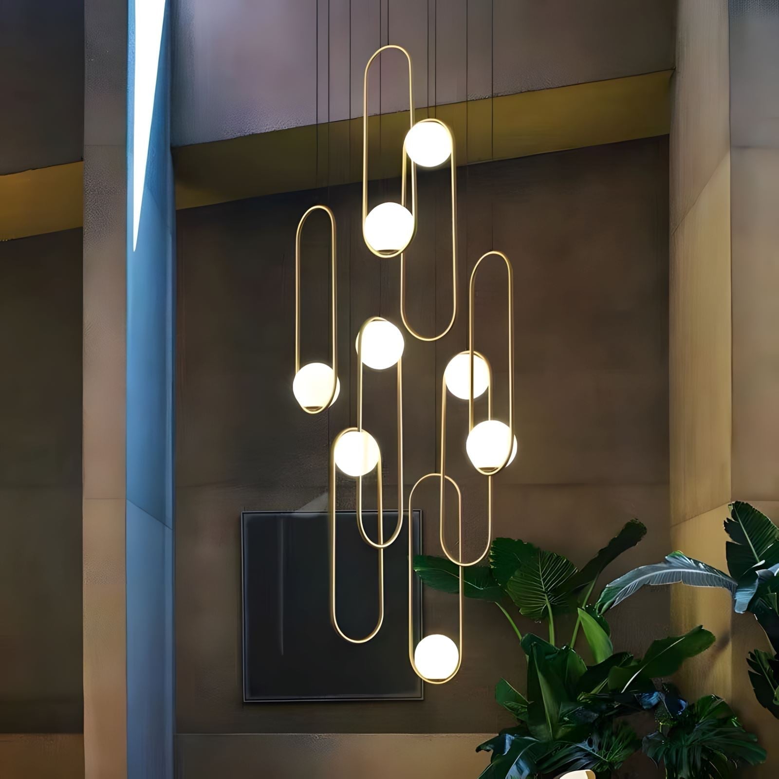 Cyvora Modern Minimalist Combination Glass Chandelier-Neutral Decor