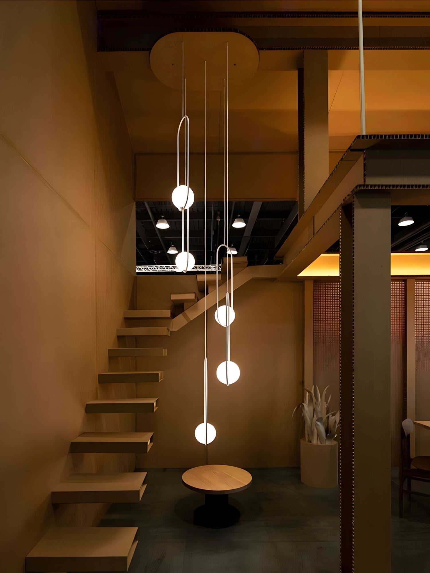 Cyvora Modern Minimalist Combination Glass Chandelier-Neutral Decor