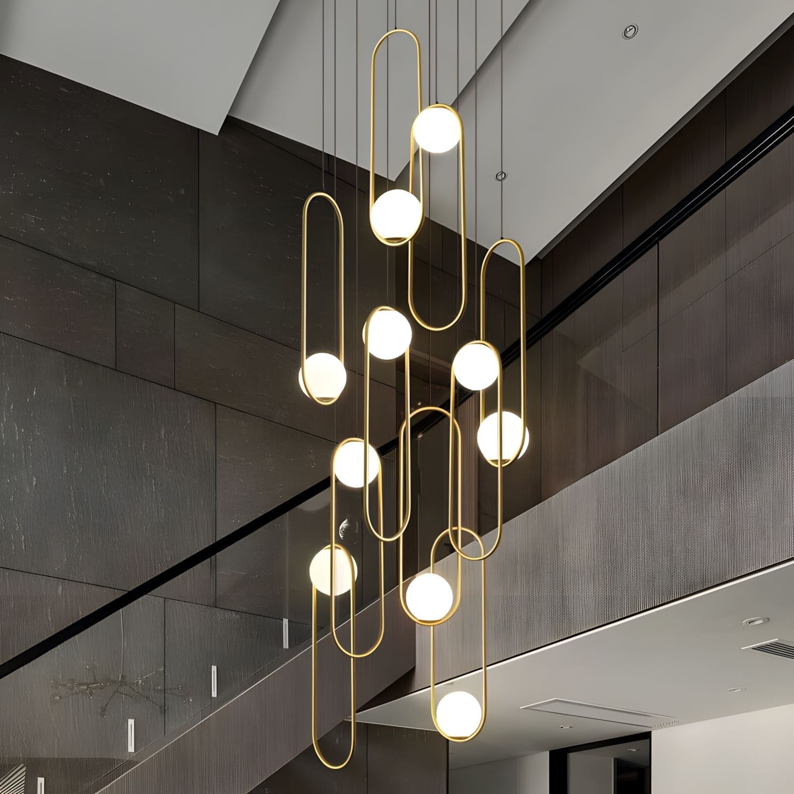 Cyvora Modern Minimalist Combination Glass Chandelier-Neutral Decor
