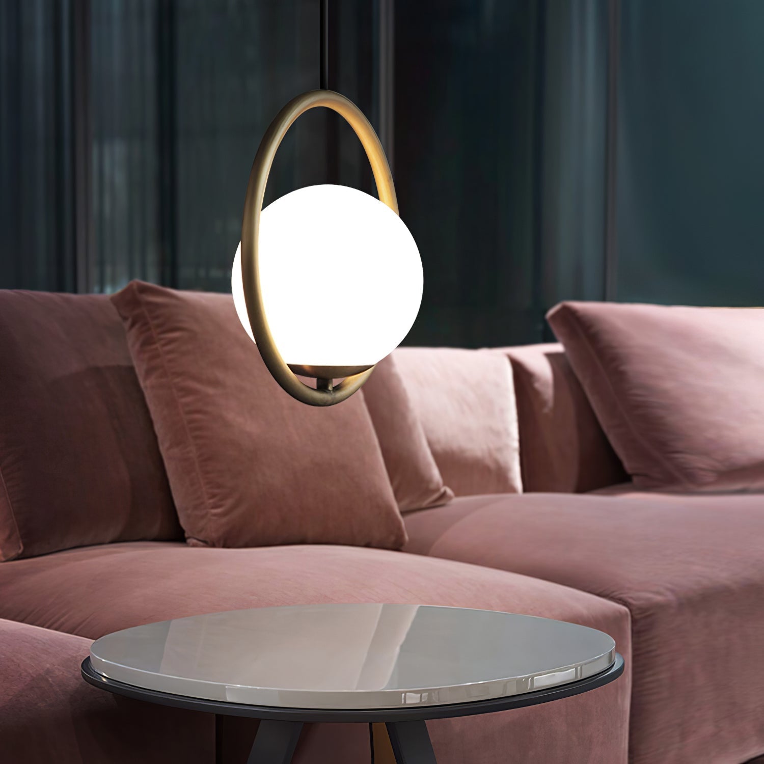 Lustra Pendant Lamp Brass Modern Ring-Neutral Decor