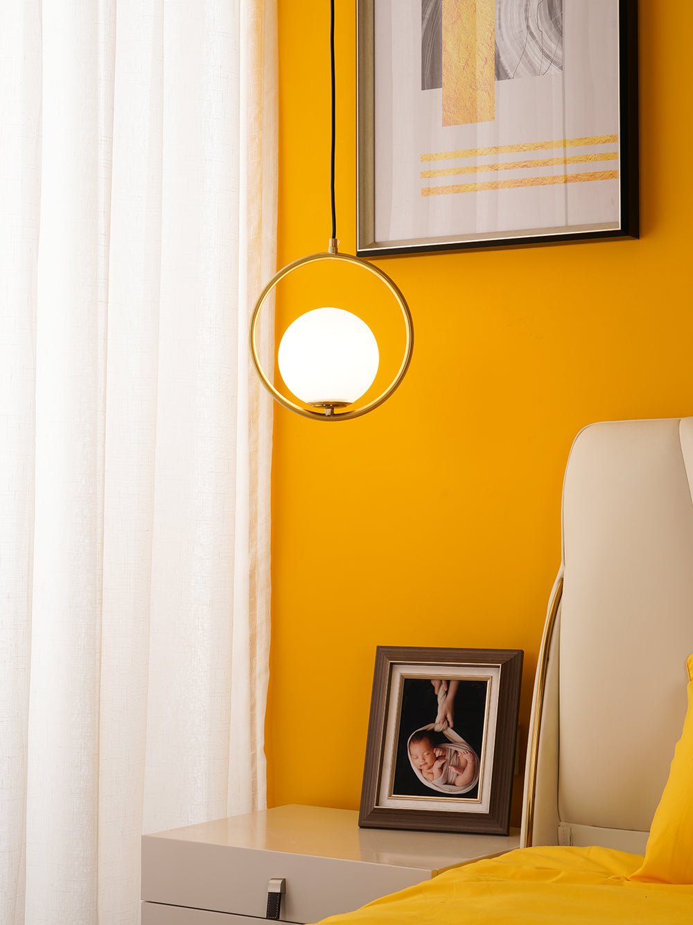 Lustra Pendant Lamp Brass Modern Ring-Neutral Decor