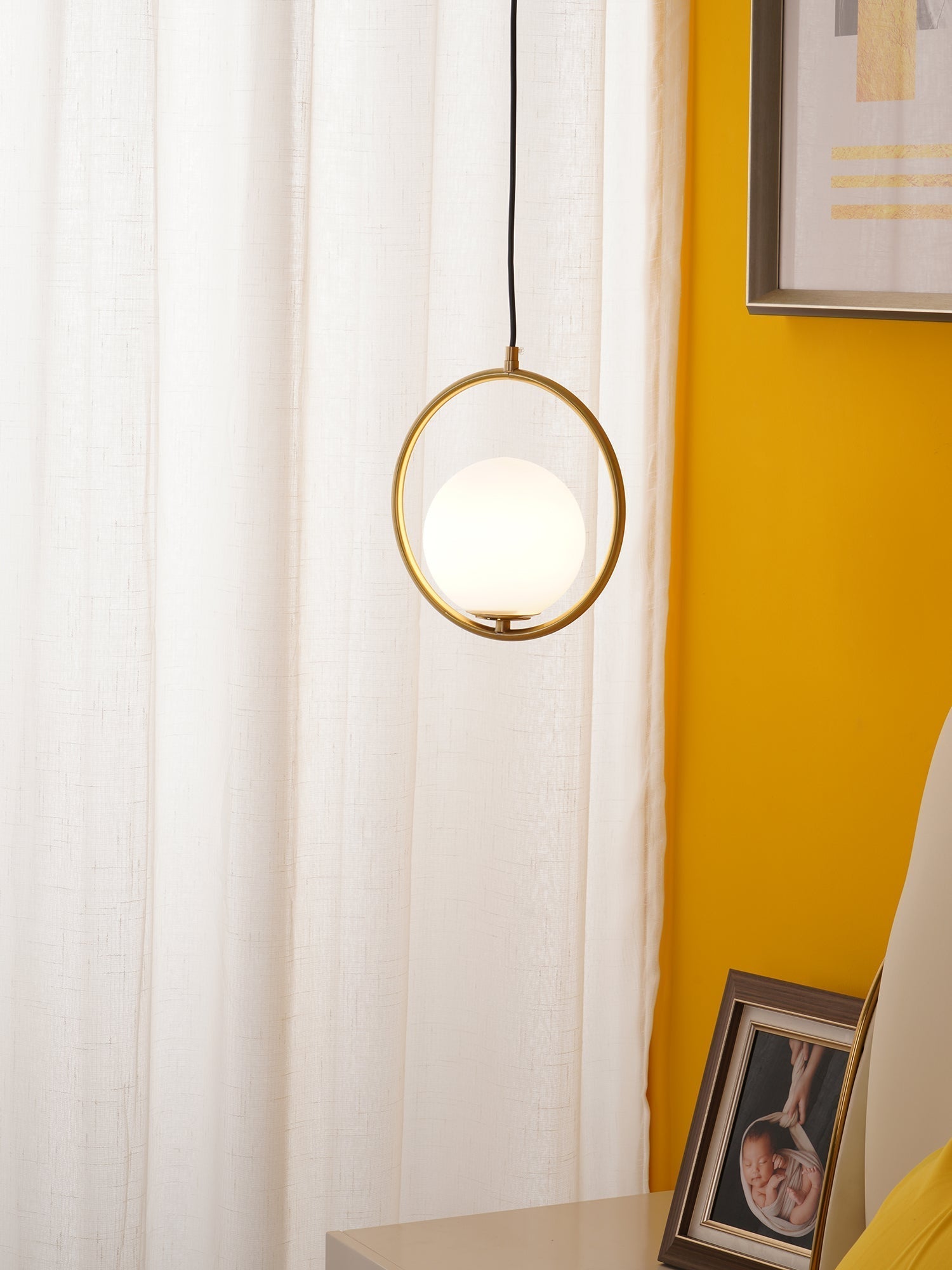Lustra Pendant Lamp Brass Modern Ring-Neutral Decor