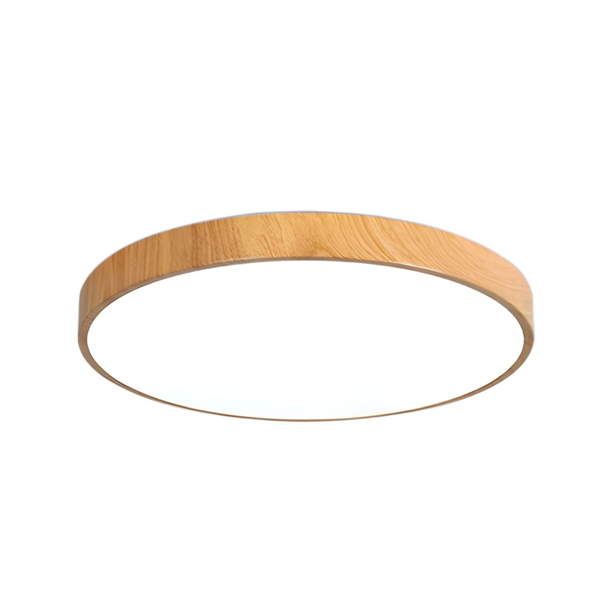 Javlen Modern Minimalist Round Wood Flush Mount Ceiling Lamp-Neutral Decor