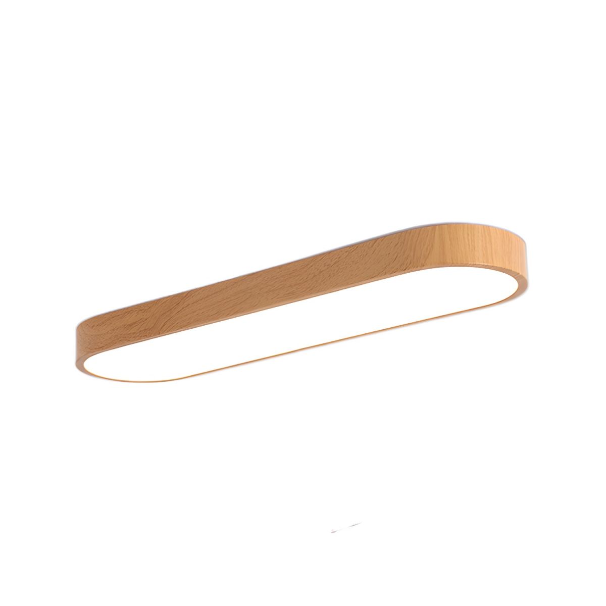 Javlen Modern Minimalist Round Wood Flush Mount Ceiling Lamp-Neutral Decor