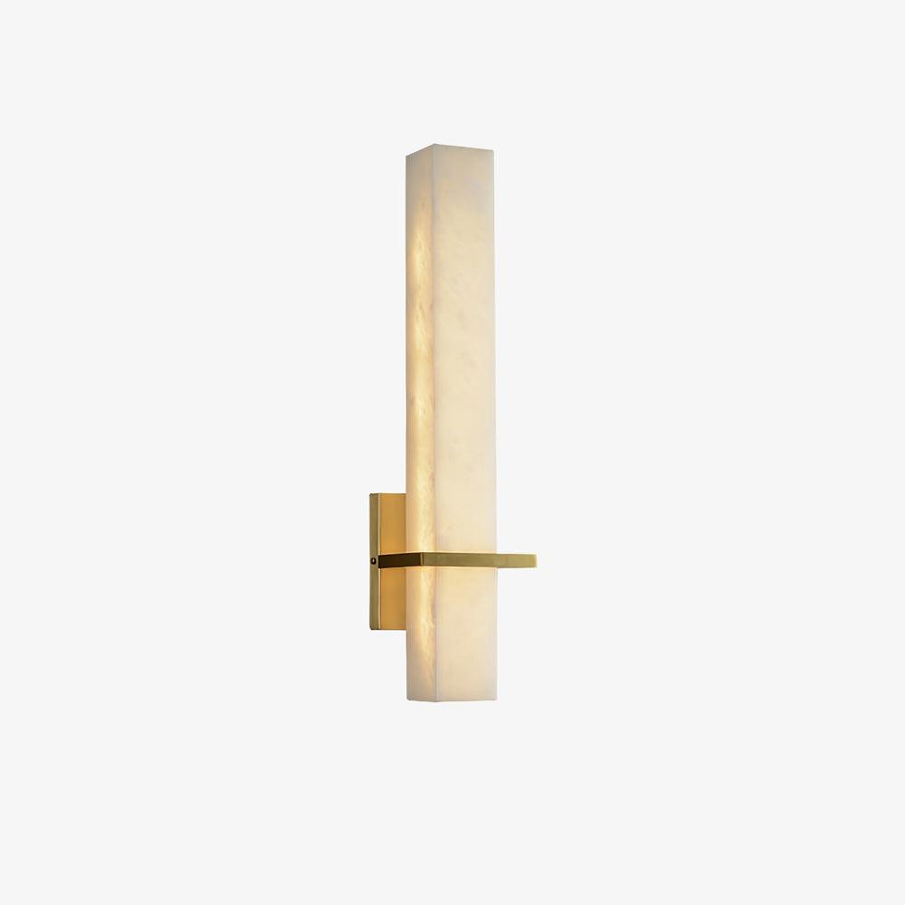Kirixon Alabaster Wall Sconce Brass Band Shape-Neutral Decor