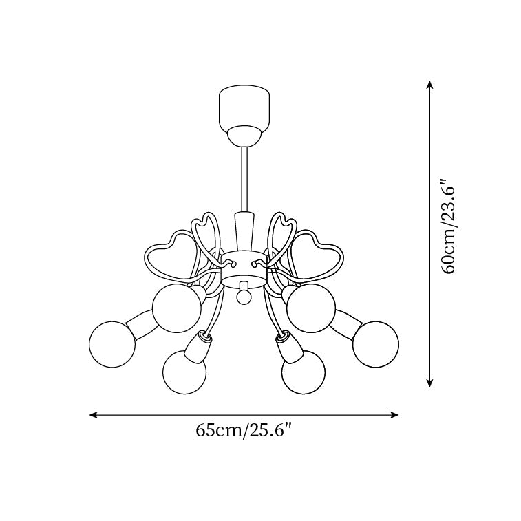 Chandelier Heart-Shaped  Playful