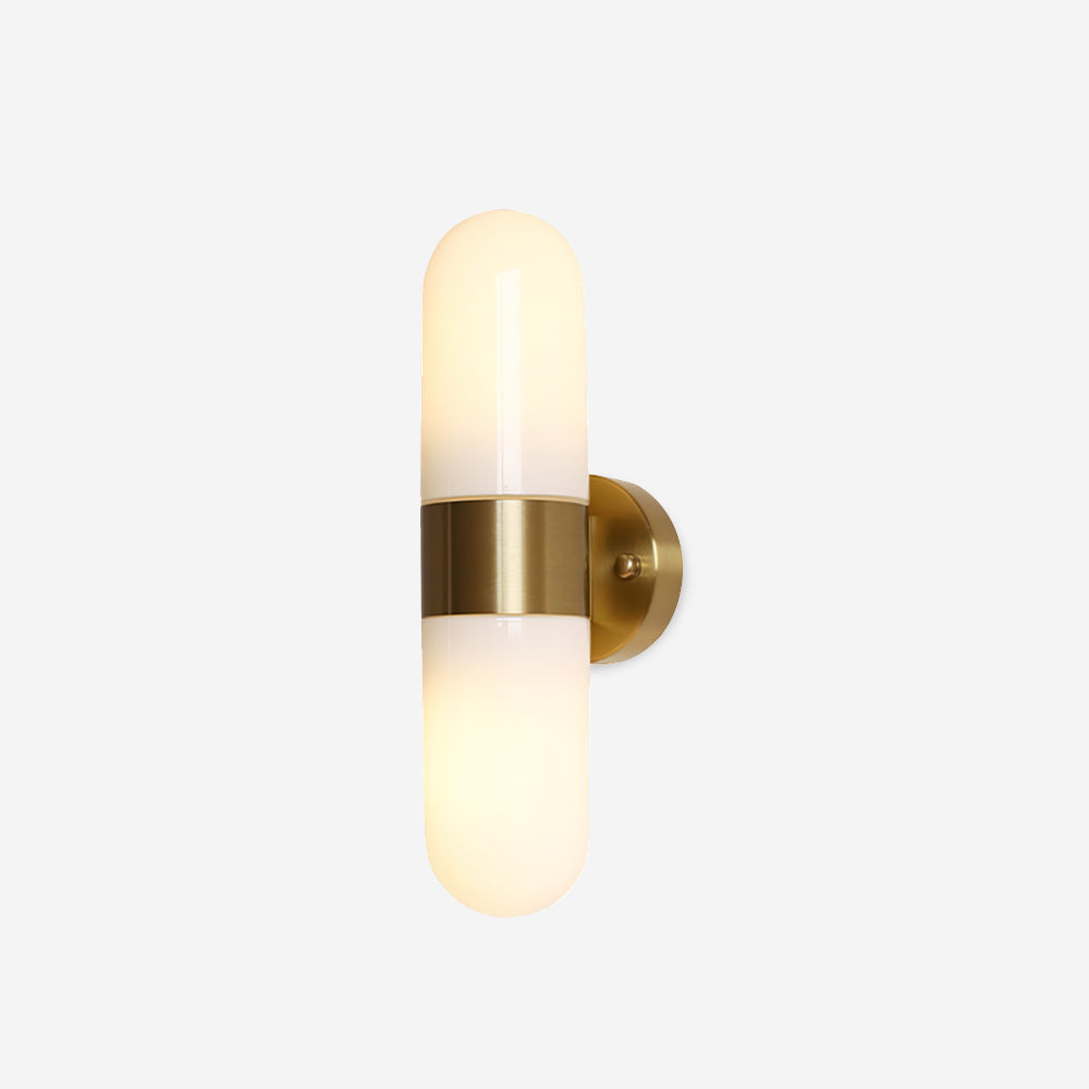 Wall Lamp Metal Glass Modern Minimalist Vertical Sconce for Bedroom