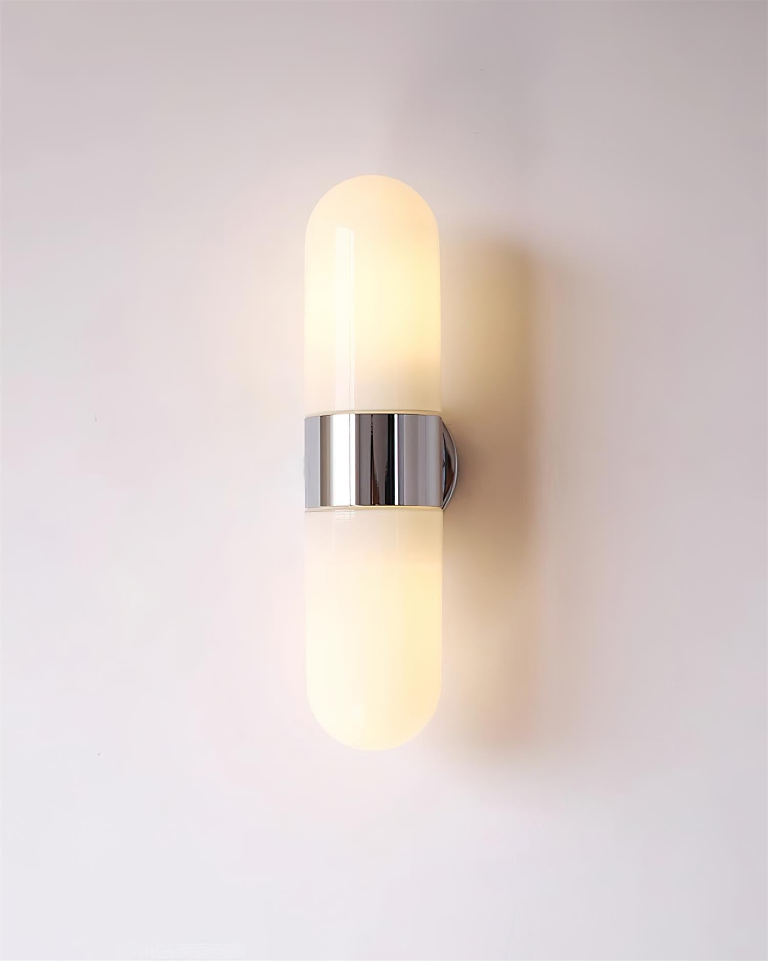 Wall Lamp Metal Glass Modern Minimalist Vertical Sconce for Bedroom