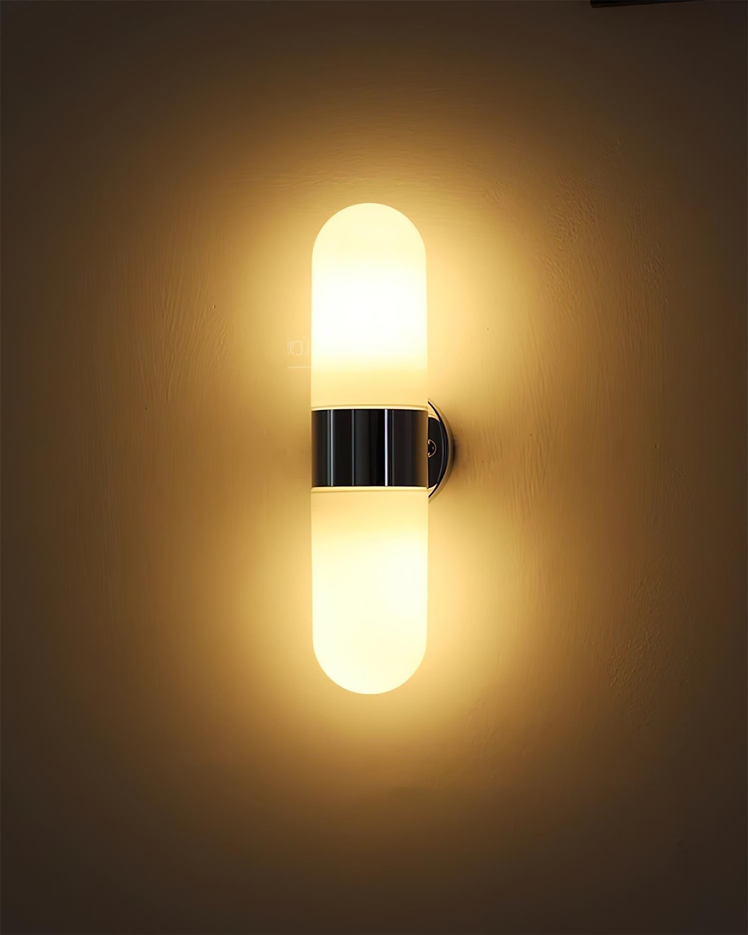 Wall Lamp Metal Glass Modern Minimalist Vertical Sconce for Bedroom