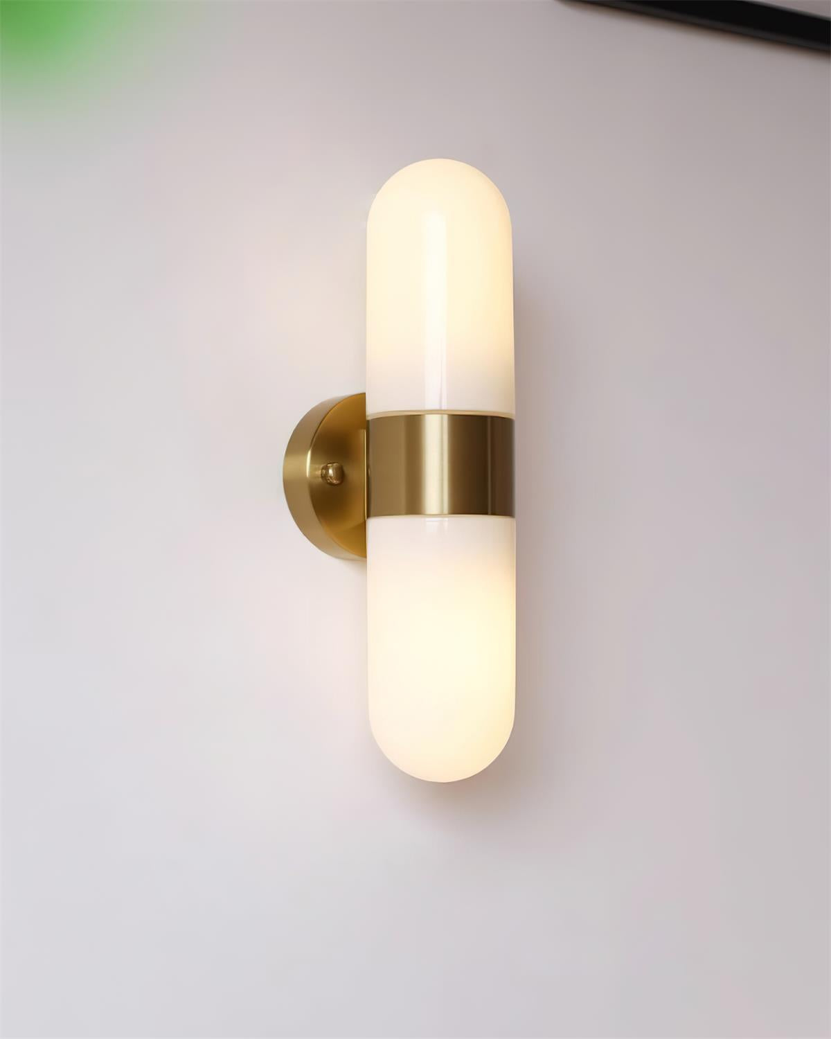 Wall Lamp Metal Glass Modern Minimalist Vertical Sconce for Bedroom