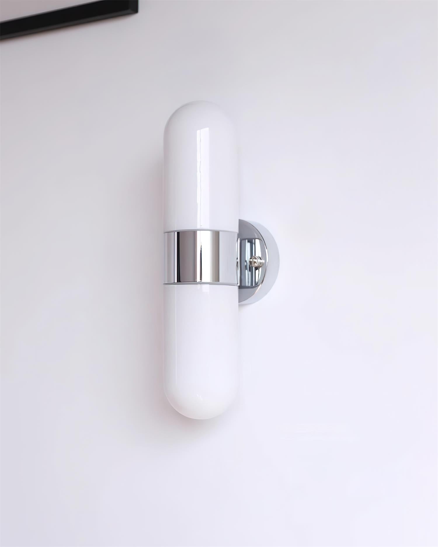 Wall Lamp Metal Glass Modern Minimalist Vertical Sconce for Bedroom