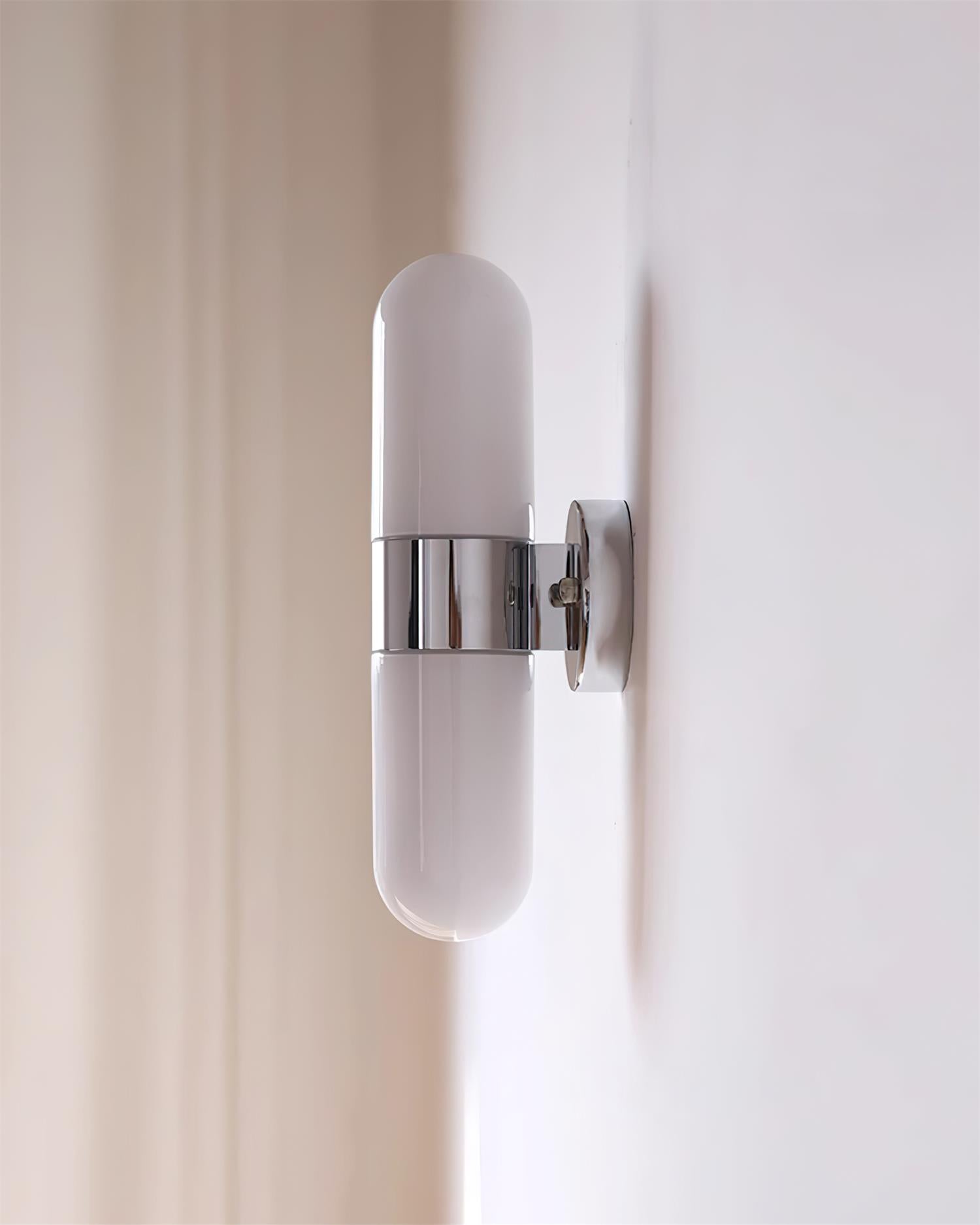 Wall Lamp Metal Glass Modern Minimalist Vertical Sconce for Bedroom