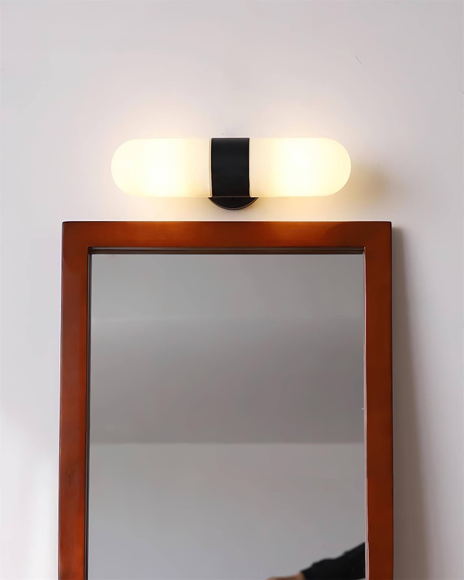 Wall Lamp Metal Glass Modern Minimalist Vertical Sconce for Bedroom