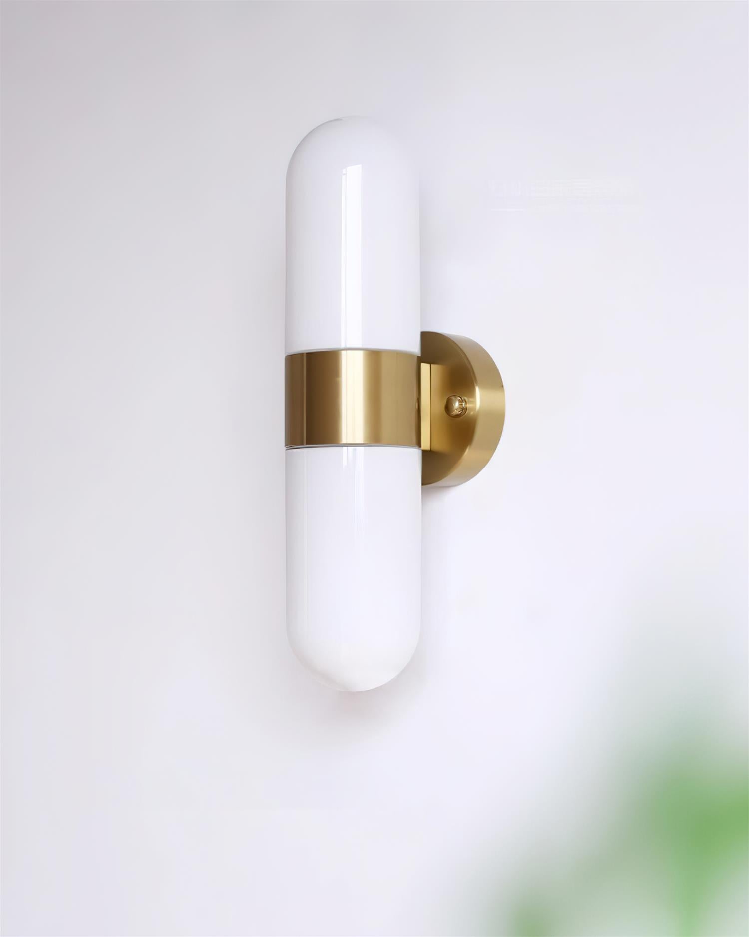 Wall Lamp Metal Glass Modern Minimalist Vertical Sconce for Bedroom