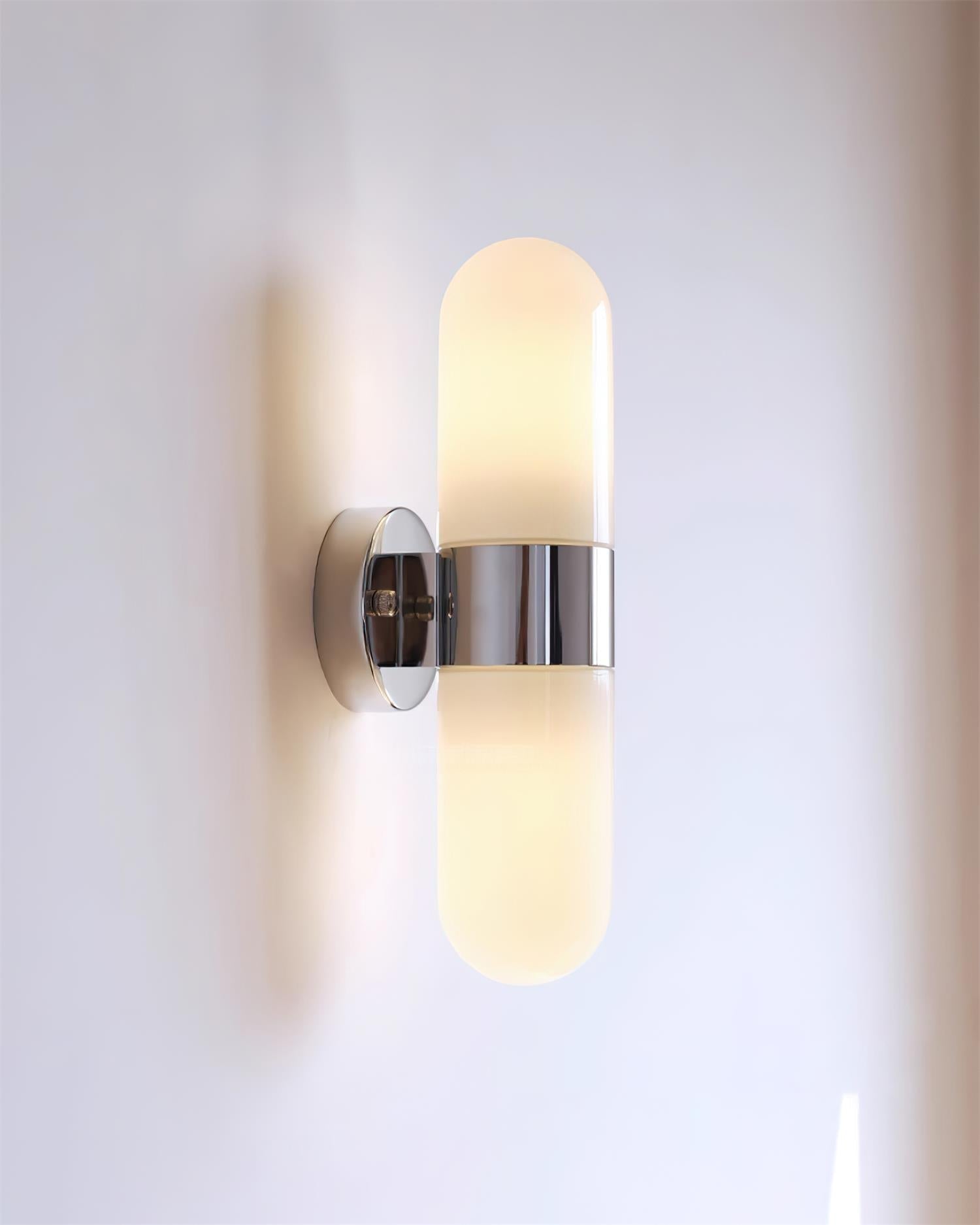 Wall Lamp Metal Glass Modern Minimalist Vertical Sconce for Bedroom