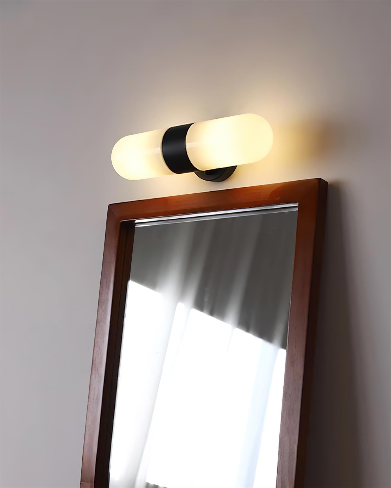 Wall Lamp Metal Glass Modern Minimalist Vertical Sconce for Bedroom