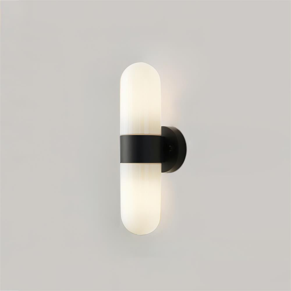 Wall Lamp Metal Glass Modern Minimalist Vertical Sconce for Bedroom