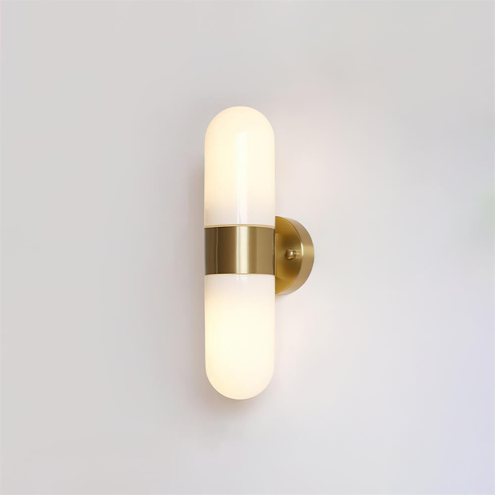 Wall Lamp Metal Glass Modern Minimalist Vertical Sconce for Bedroom