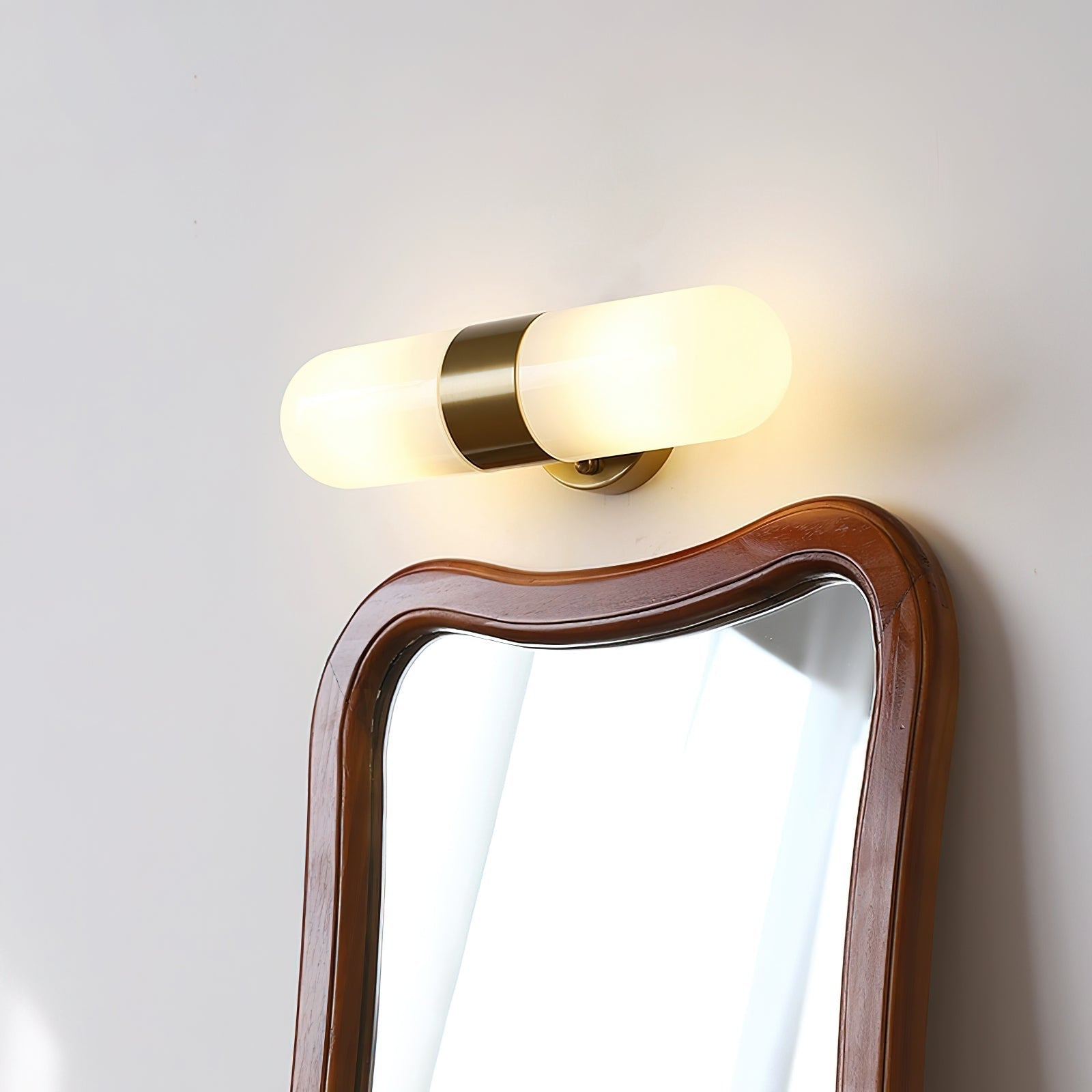 Wall Lamp Metal Glass Modern Minimalist Vertical Sconce for Bedroom