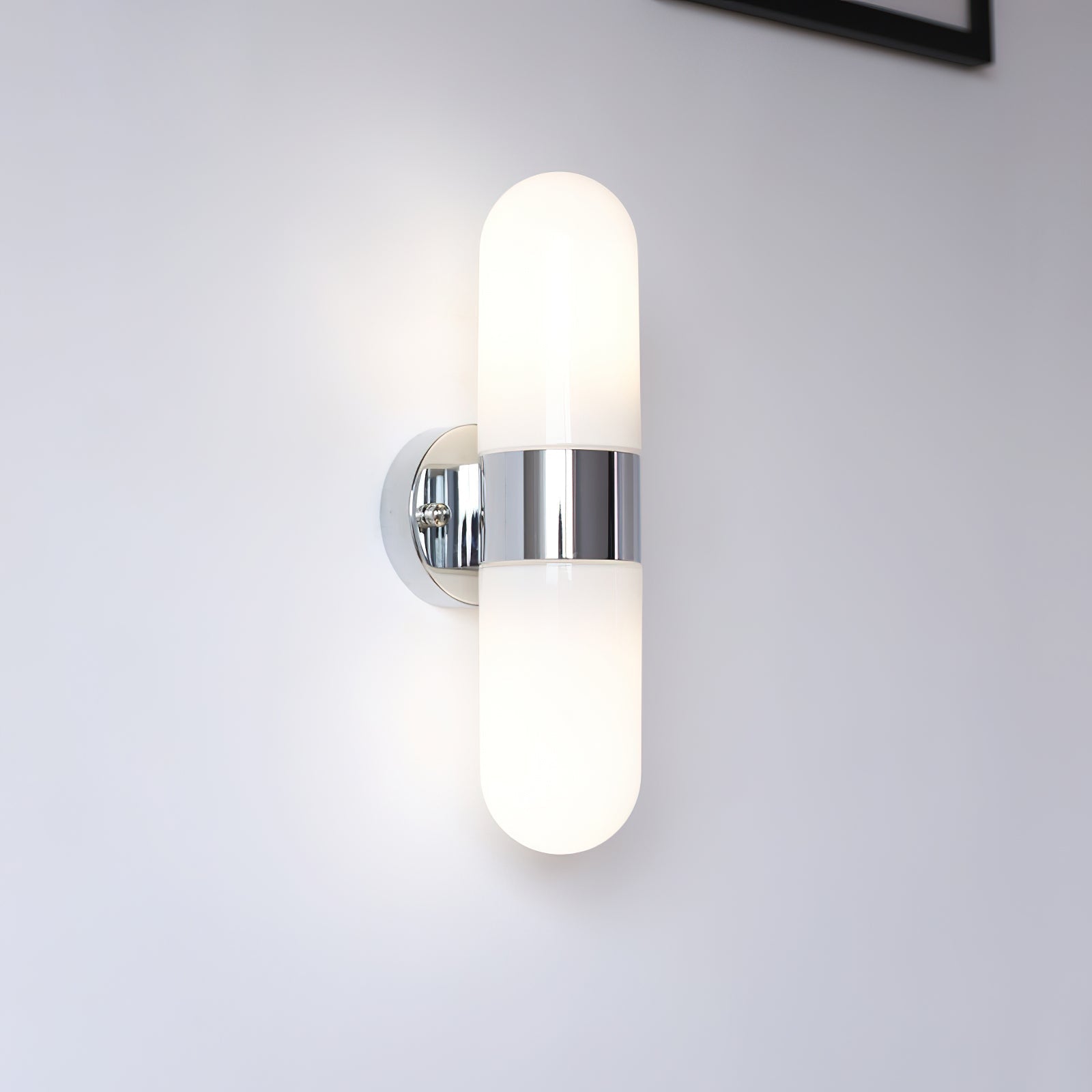 Wall Lamp Metal Glass Modern Minimalist Vertical Sconce for Bedroom