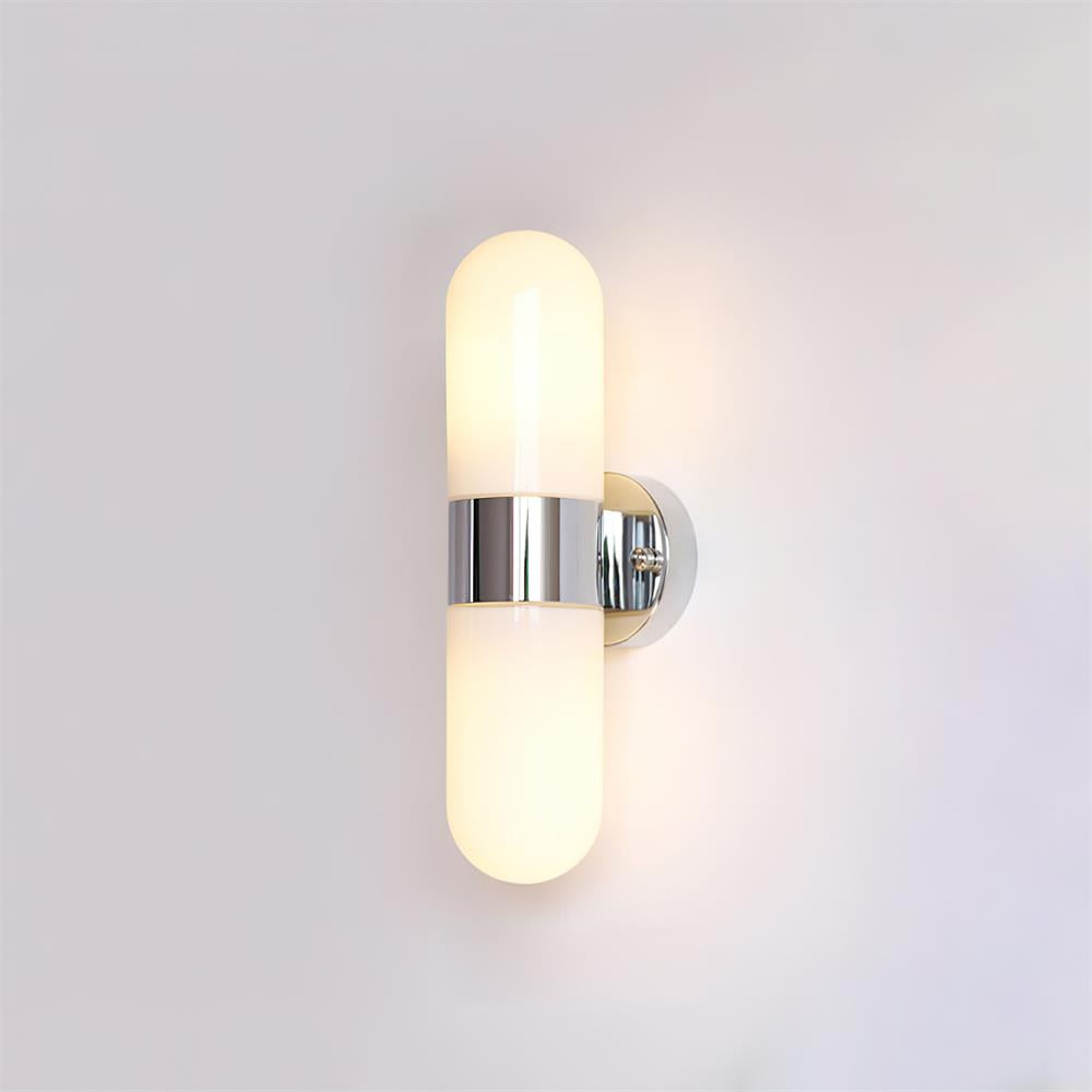 Wall Lamp Metal Glass Modern Minimalist Vertical Sconce for Bedroom