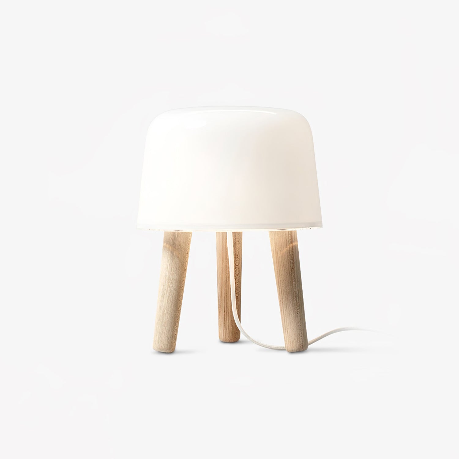 GlowPod Wood Milk Table Lamp-Neutral Decor