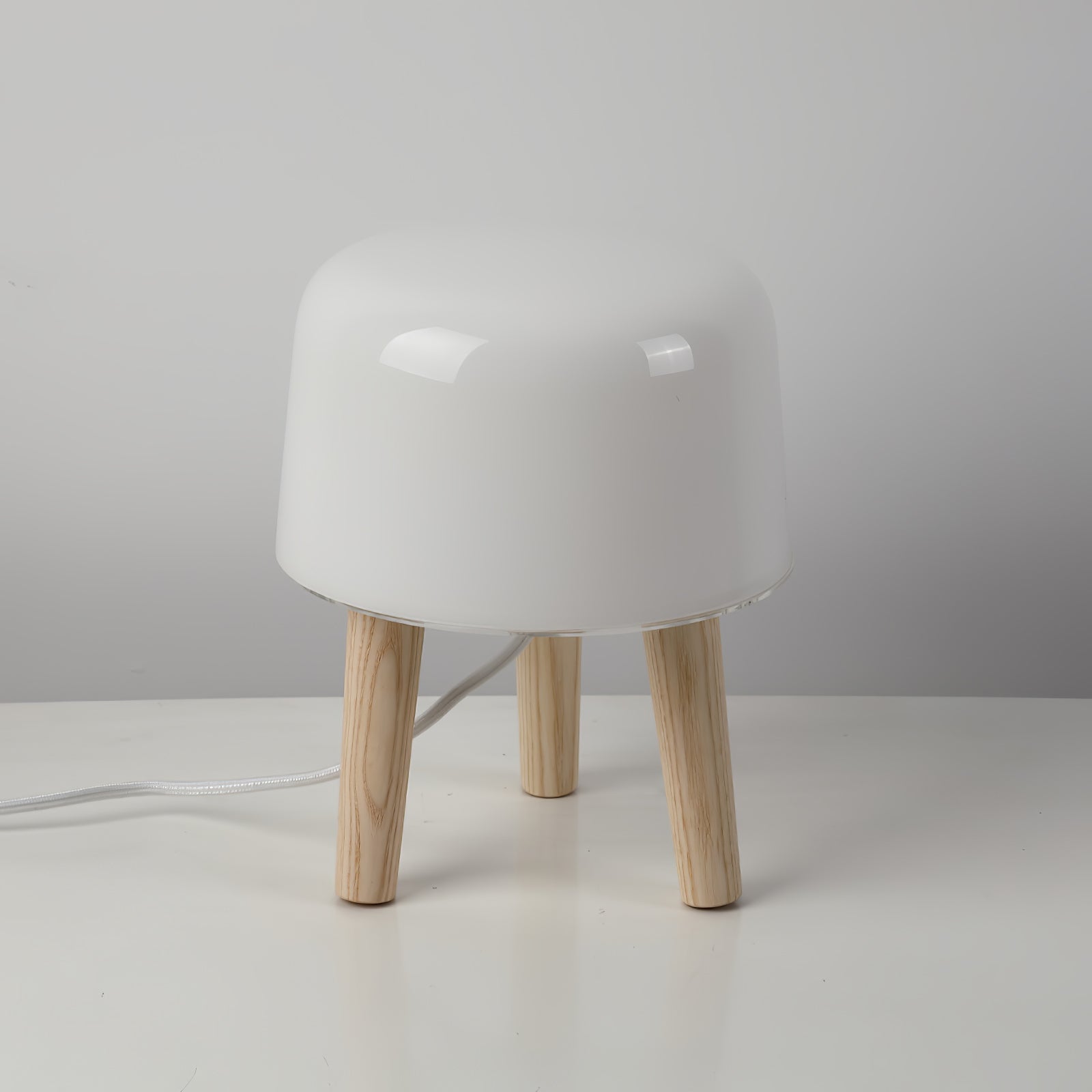 GlowPod Wood Milk Table Lamp-Neutral Decor