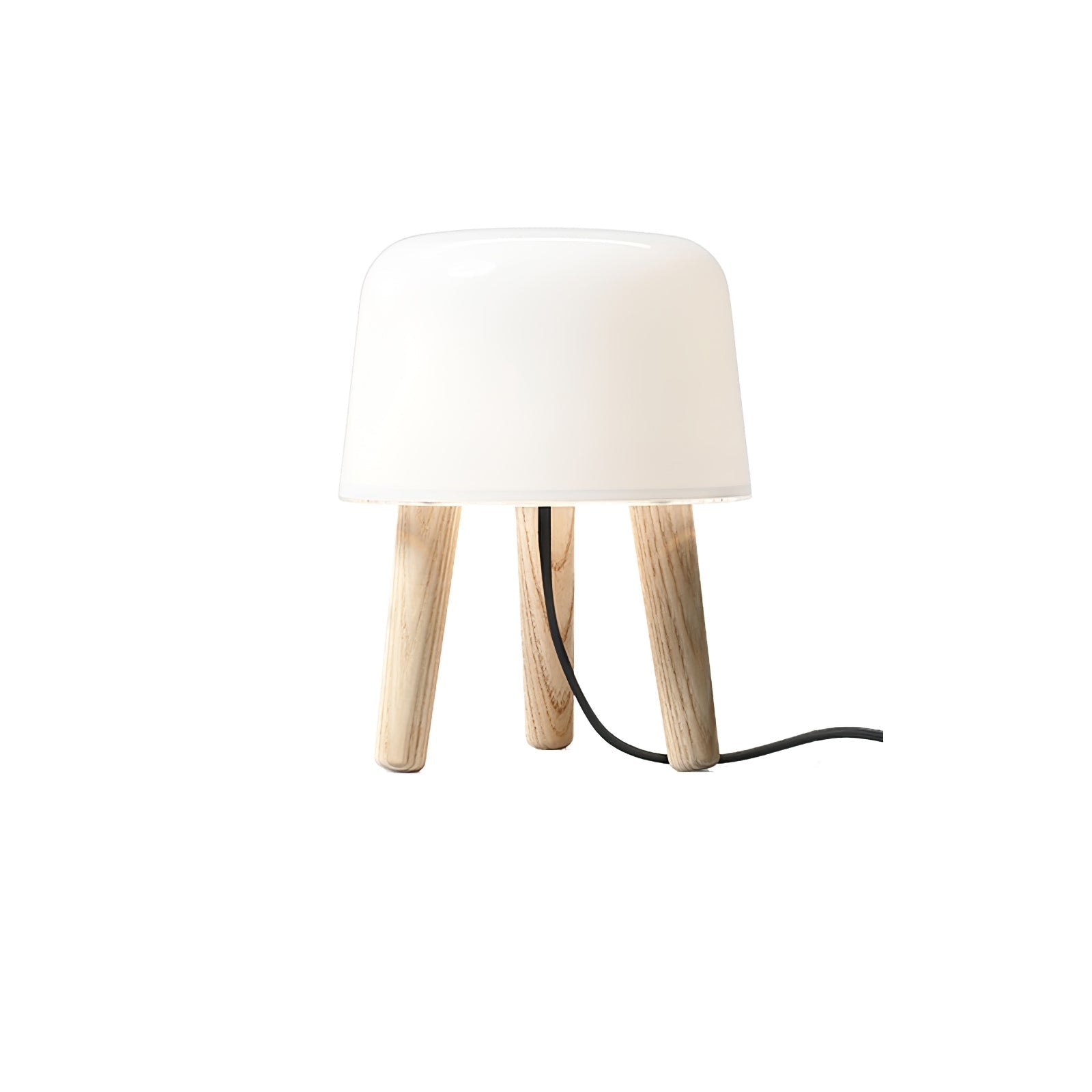 GlowPod Wood Milk Table Lamp-Neutral Decor