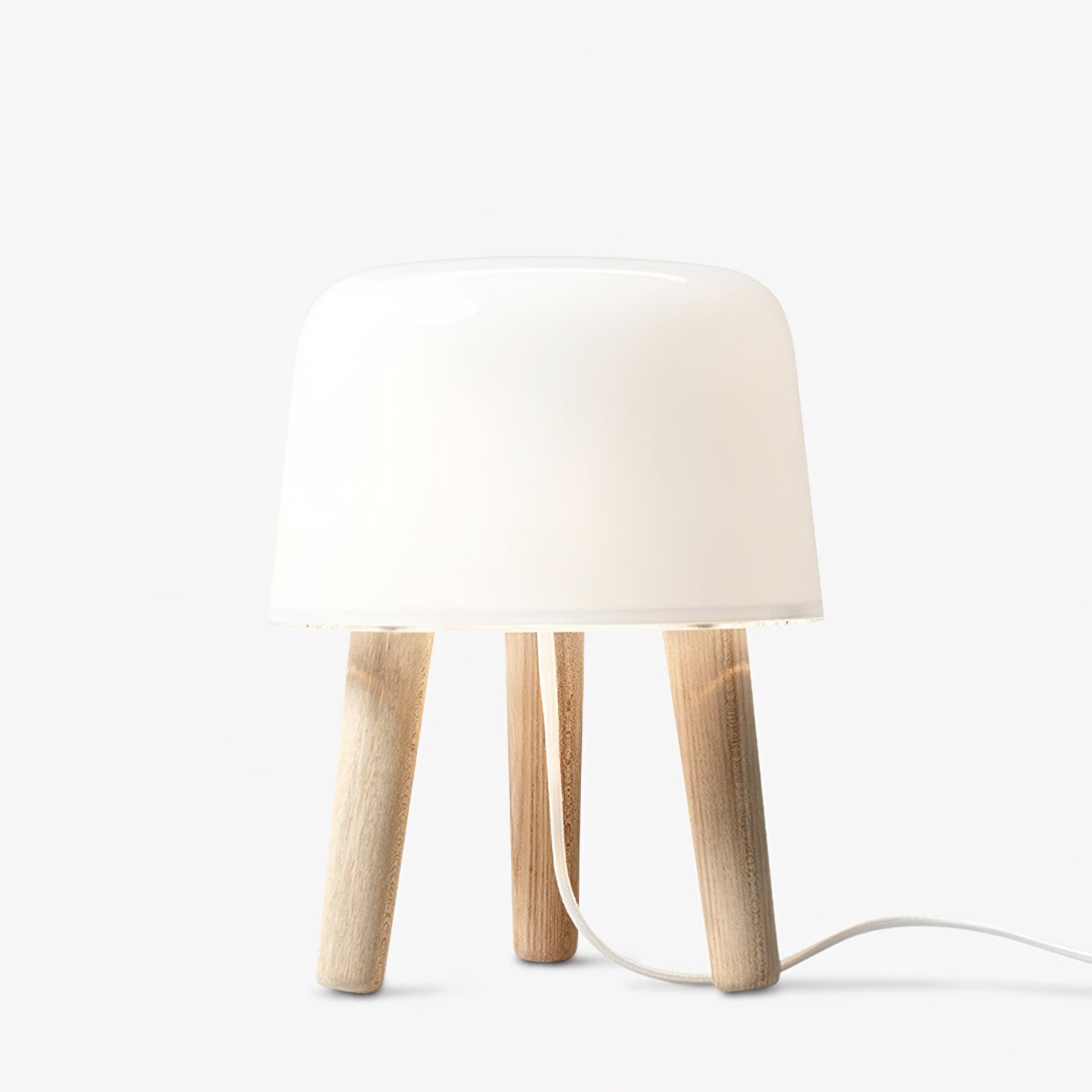 GlowPod Wood Milk Table Lamp-Neutral Decor