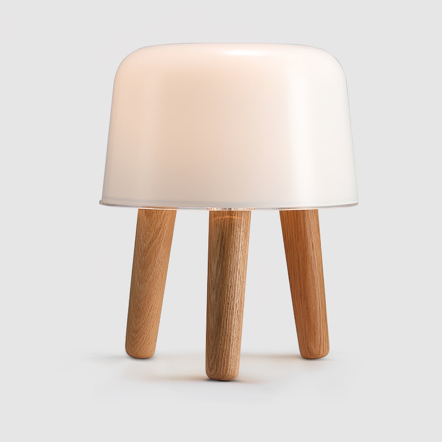 GlowPod Wood Milk Table Lamp-Neutral Decor