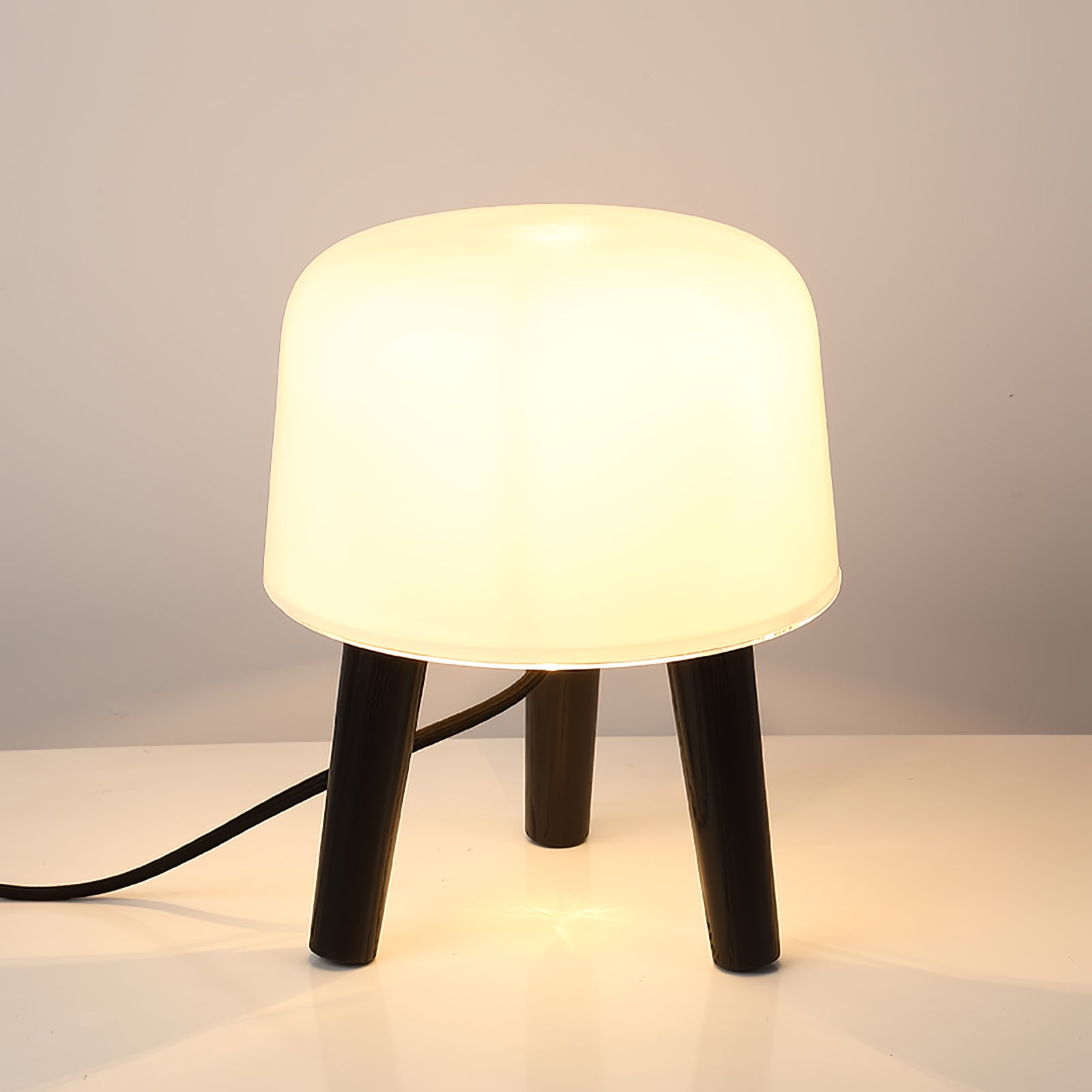 GlowPod Wood Milk Table Lamp-Neutral Decor