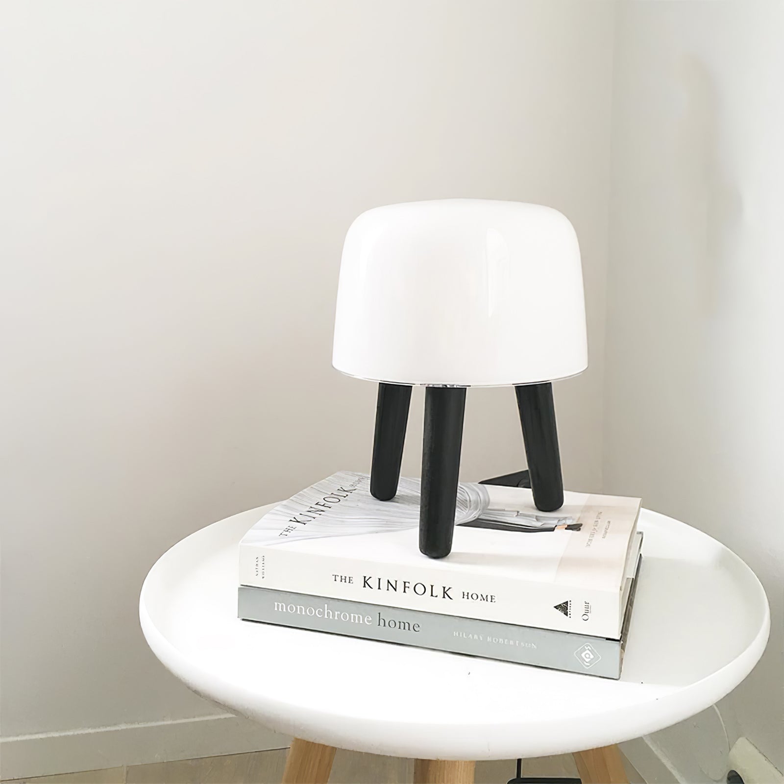 GlowPod Wood Milk Table Lamp-Neutral Decor