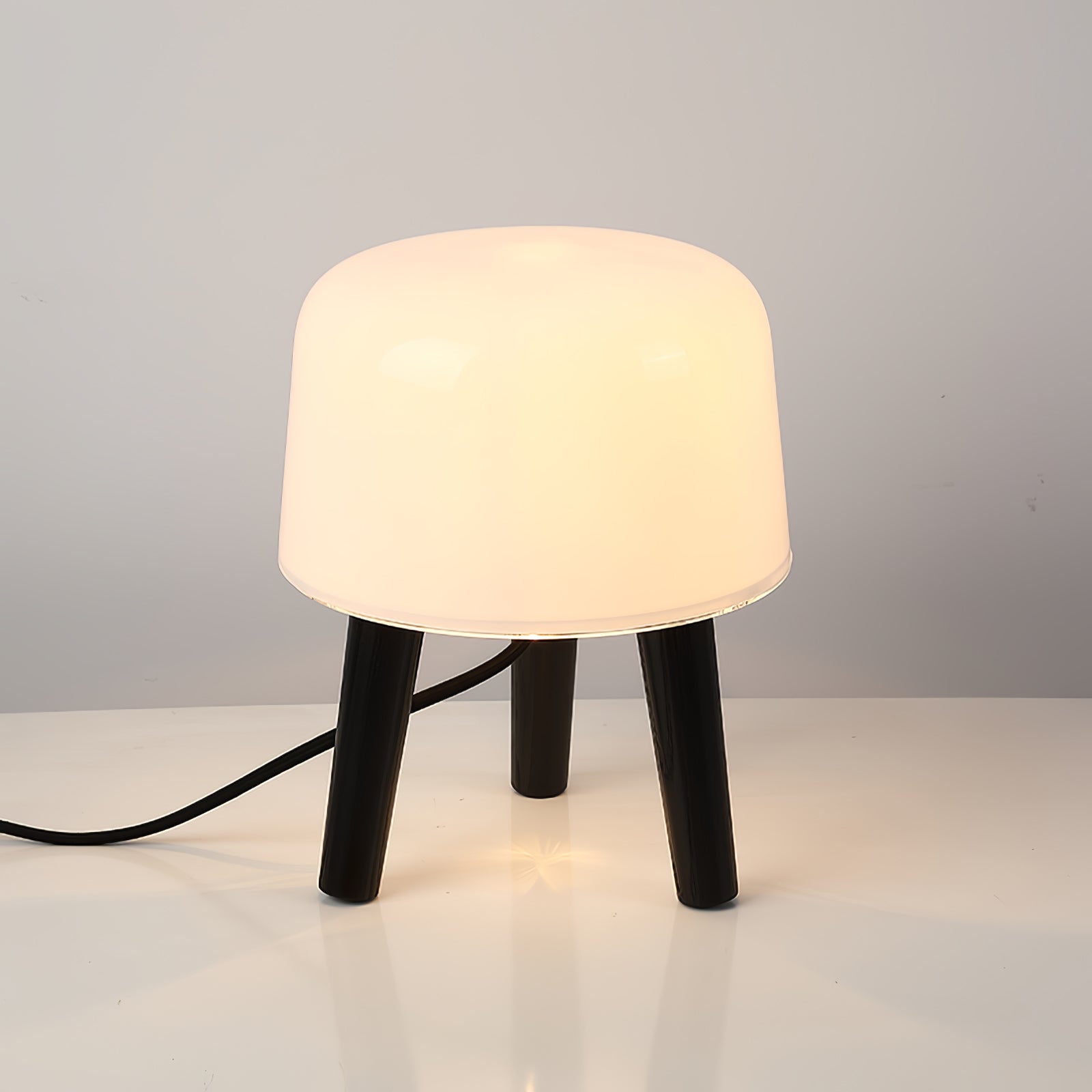 GlowPod Wood Milk Table Lamp-Neutral Decor