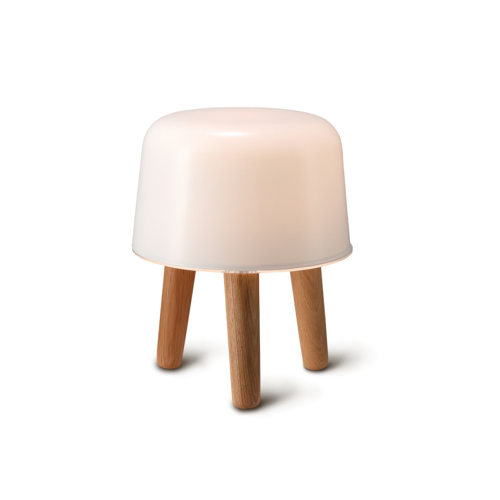 GlowPod Wood Milk Table Lamp-Neutral Decor
