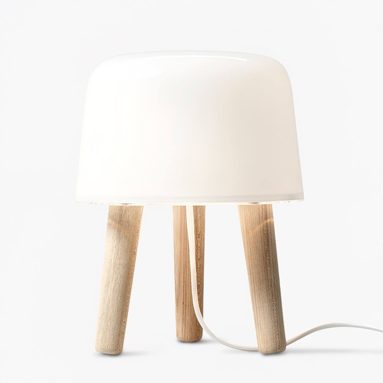GlowPod Wood Milk Table Lamp-Neutral Decor