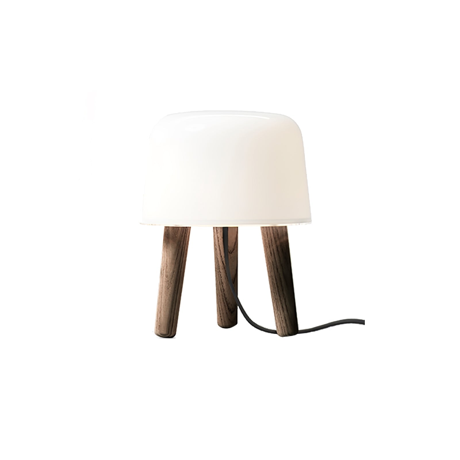 GlowPod Wood Milk Table Lamp-Neutral Decor