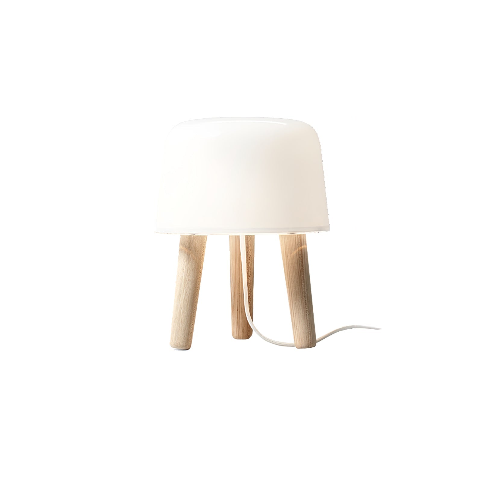 GlowPod Wood Milk Table Lamp-Neutral Decor