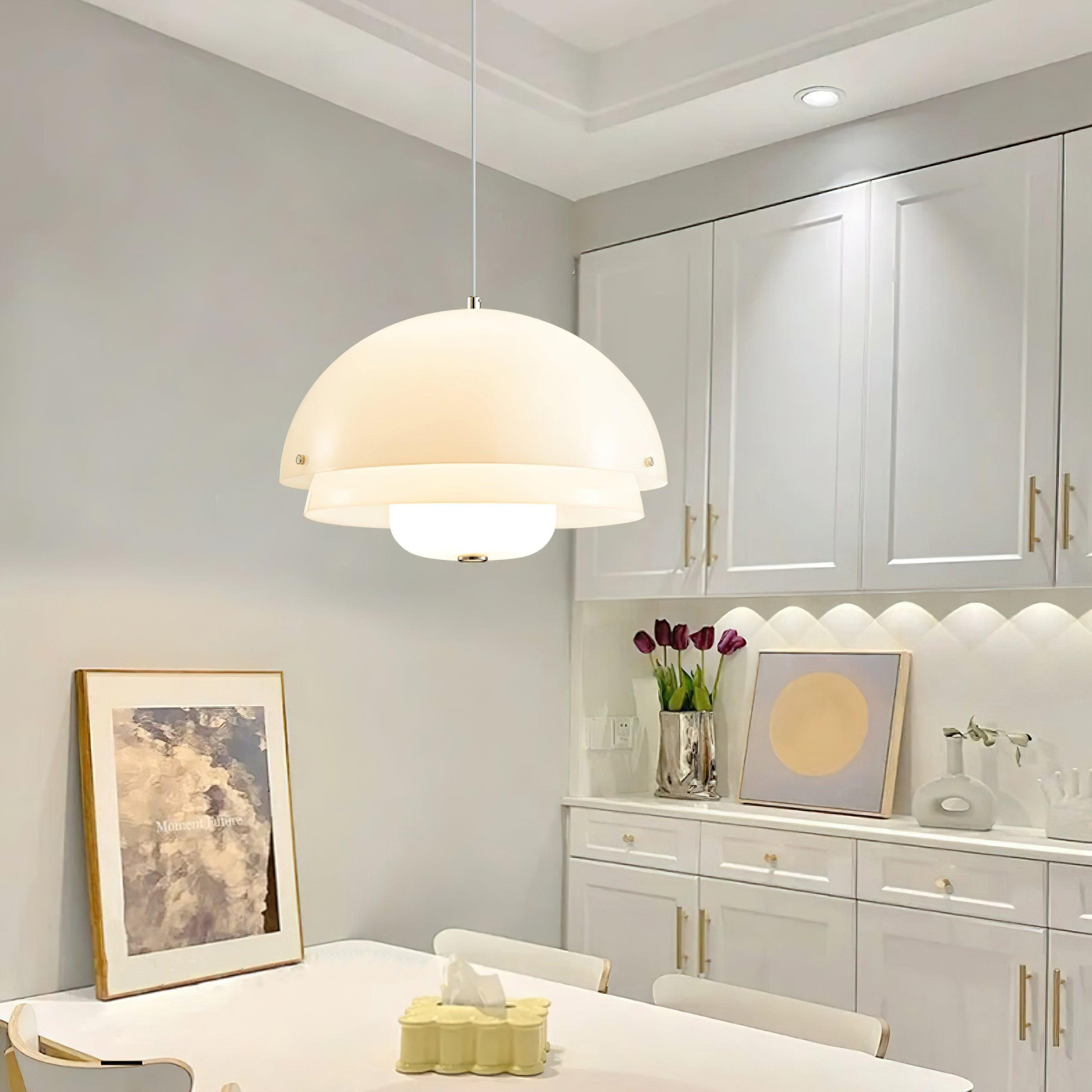 Lior Unique Milk White Glass Pendant Lamp-Neutral Decor