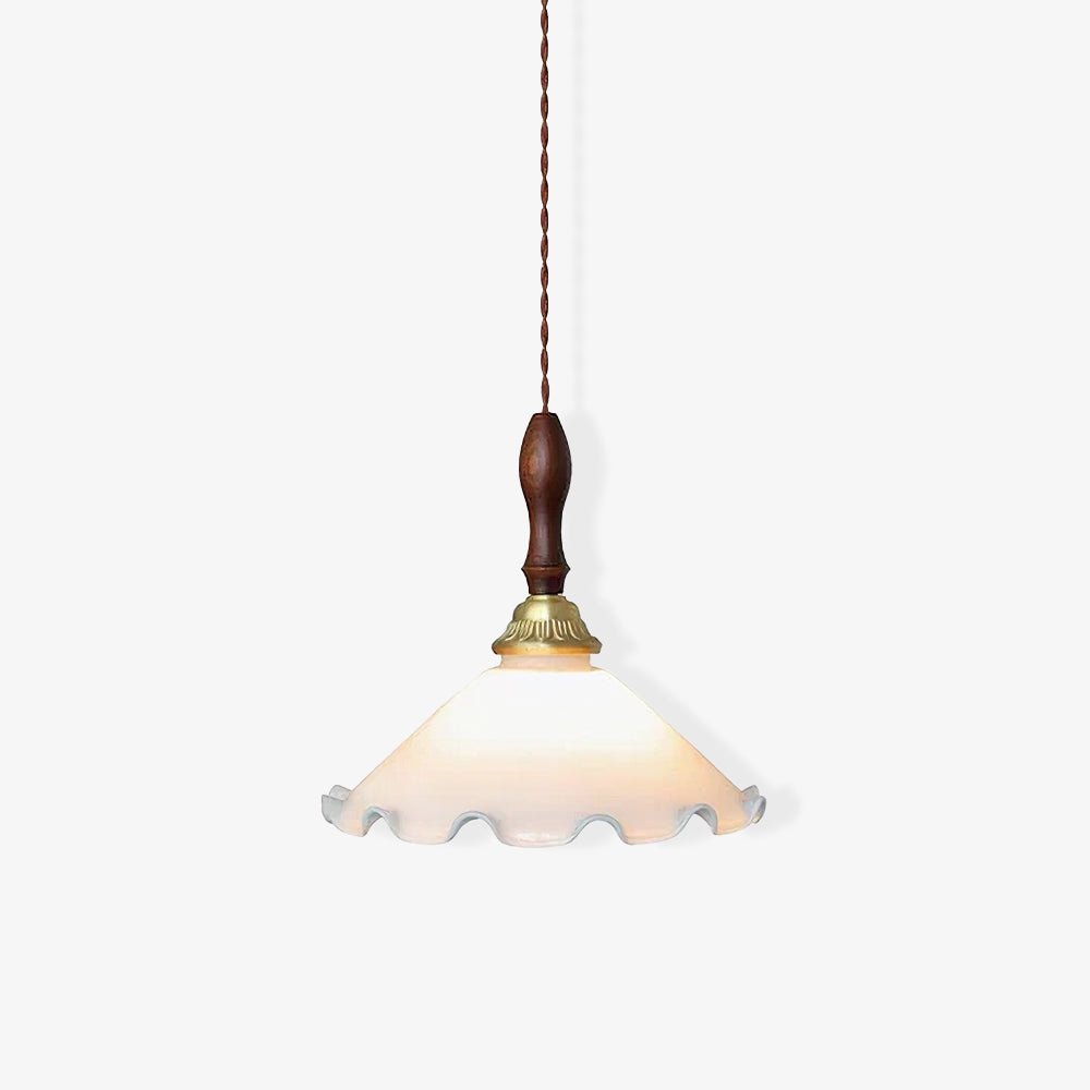 Floria Milky Flower Pendant Light-Neutral Decor