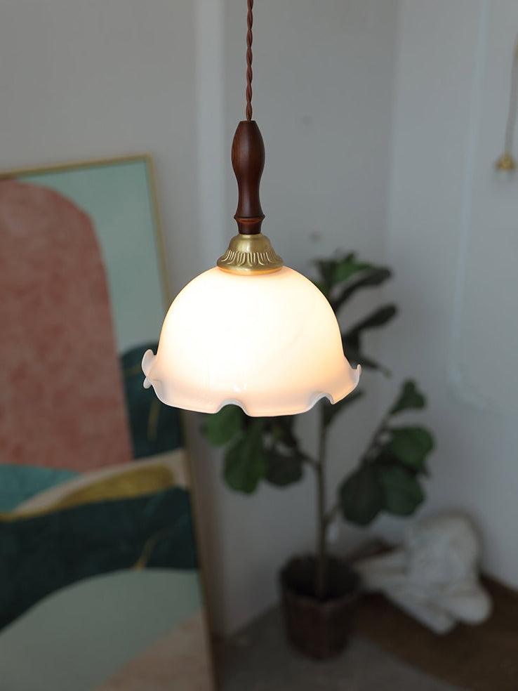 Floria Milky Flower Pendant Light-Neutral Decor