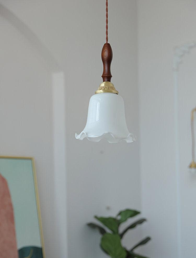 Floria Milky Flower Pendant Light-Neutral Decor