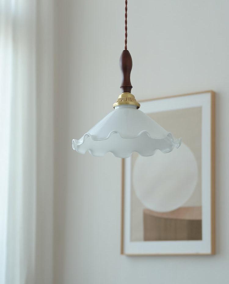 Floria Milky Flower Pendant Light-Neutral Decor