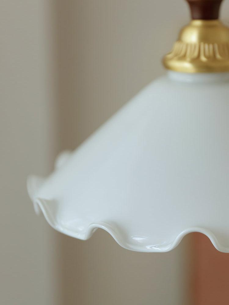 Floria Milky Flower Pendant Light-Neutral Decor