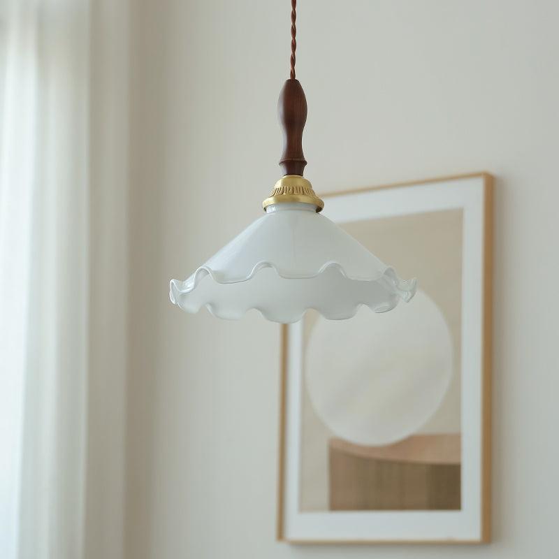 Floria Milky Flower Pendant Light-Neutral Decor