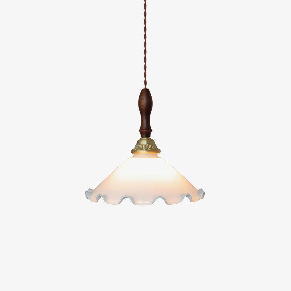 Floria Milky Flower Pendant Light-Neutral Decor